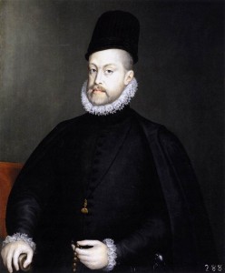 Felipe II rezando el Rosario