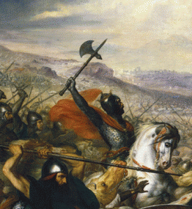 Batalla de Poitiers por Carl von Steuben detalle